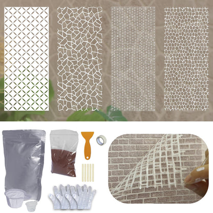 iLAND Dollhouse Accessories Miniature Bricks Stones 3D Wall DIY Set for Miniature Building, Mini Bricks Wall Template for Diorama Supplies & Fairy Garden Décor image