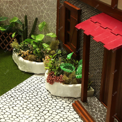 iLAND Dollhouse Accessories Miniature Bricks Stones 3D Wall DIY Set for Miniature Building, Mini Bricks Wall Template for Diorama Supplies & Fairy Garden Décor image