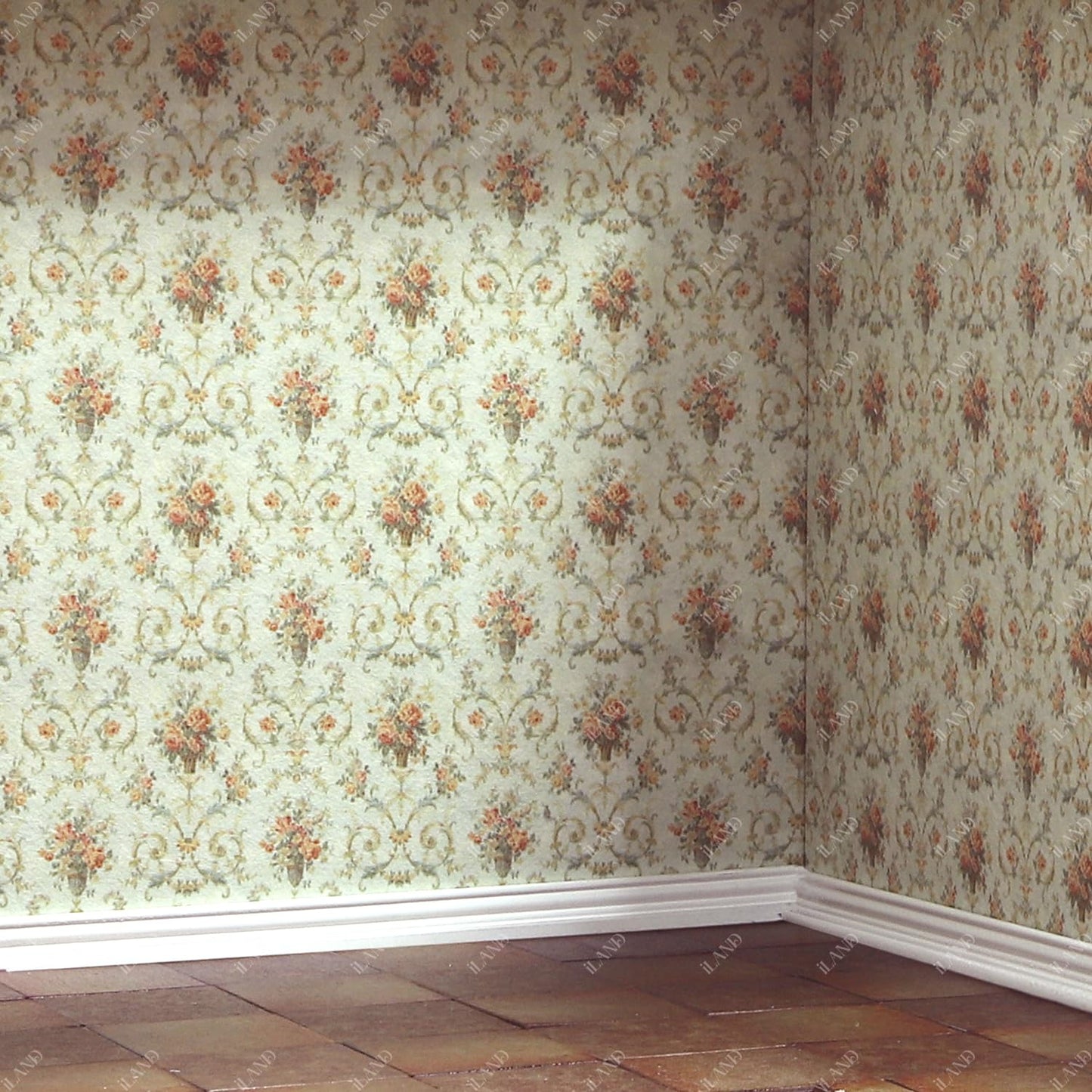 Dollhouse Wallpaper 39x15.7 Inch for 1:12 or 1:6 Scale