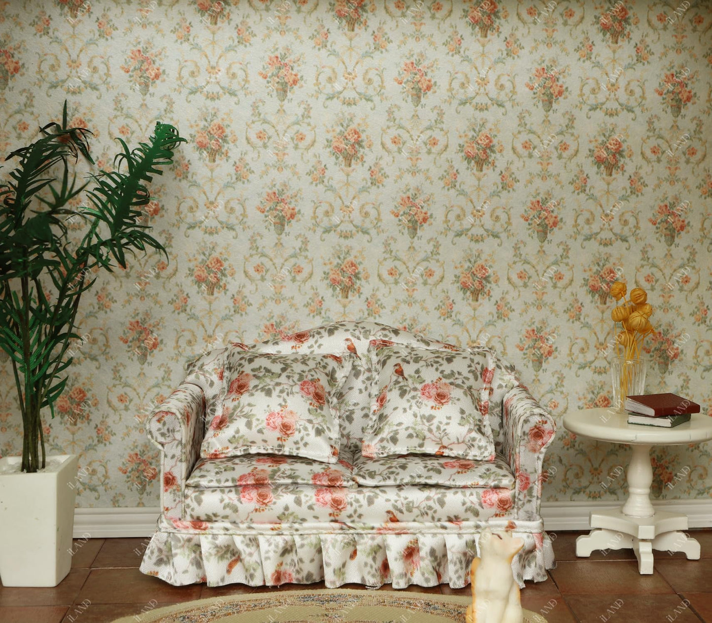 Dollhouse Wallpaper 39x15.7 Inch for 1:12 or 1:6 Scale