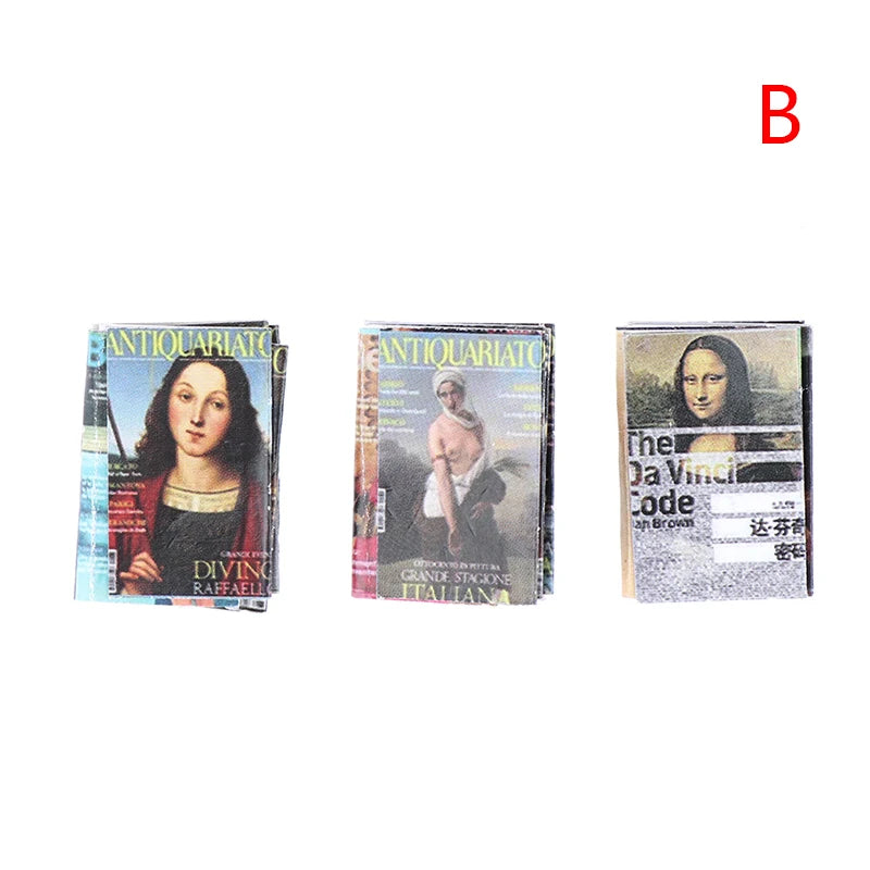 Dollhouse Miniature Magazine Set - 1:12 Scale