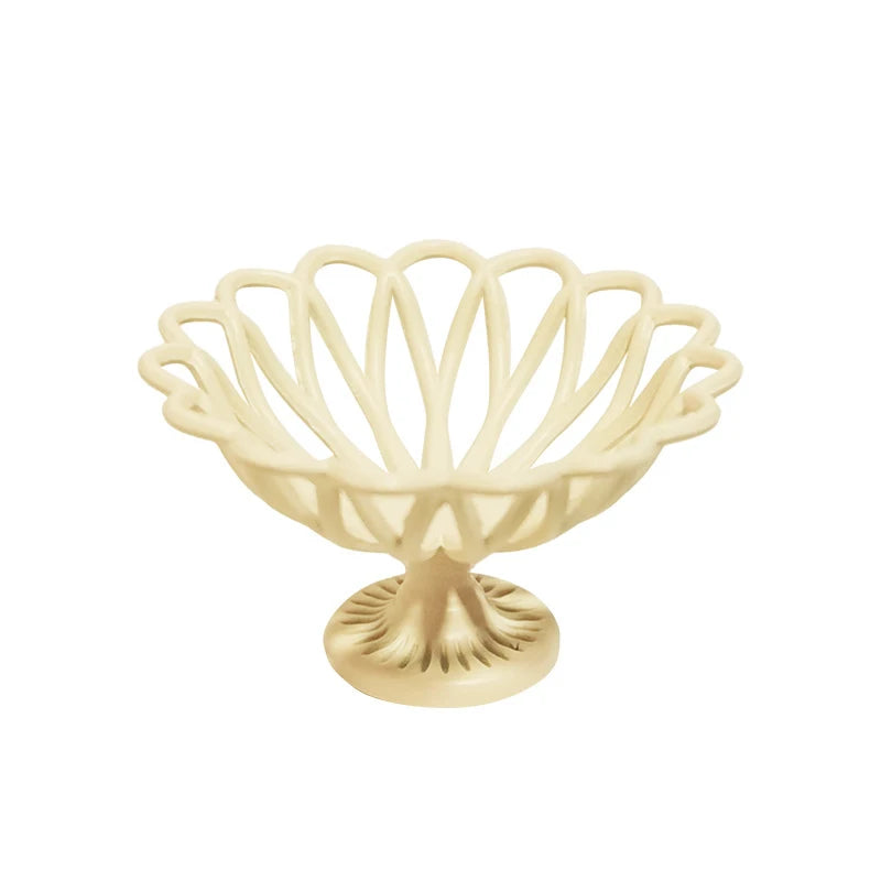 Intricately designed 1:12 dollhouse miniature decorative bowl in elegant cream, perfect for dollhouse decor.